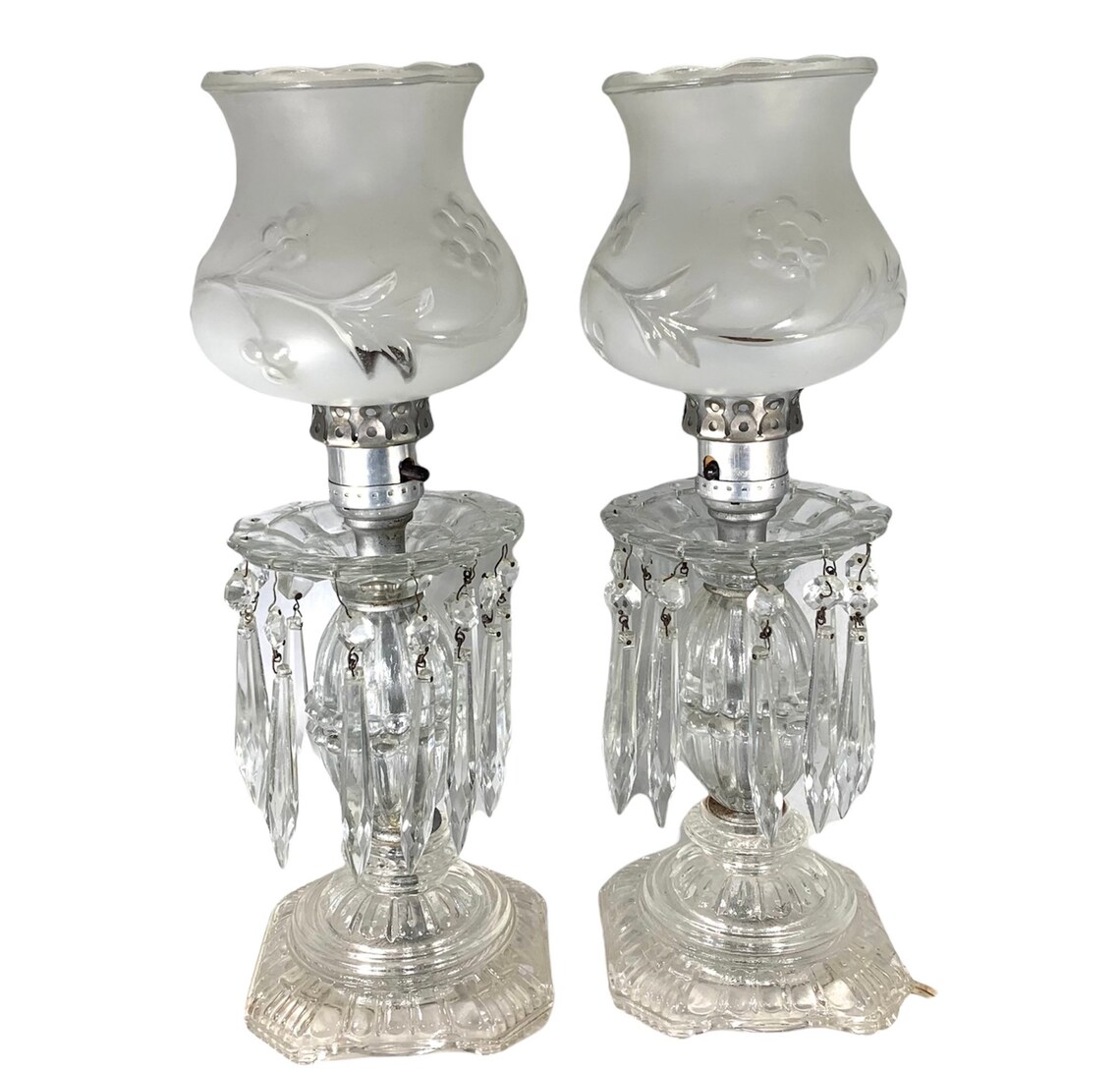 Paar elektrische Mantel Lüster oder Akzentlampen Vintage | Etsy