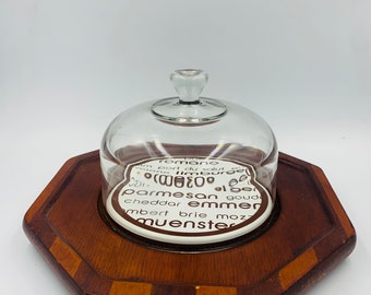 Vintage Goodwood Charcuterie Cheese Board With Cloche