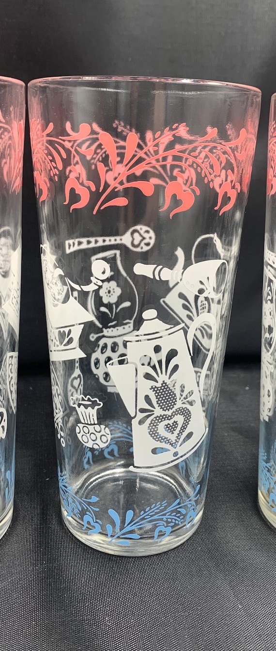 ヘーゼルアトラス「キッチンエイド」タンブラーグラス ピンク ホワイト