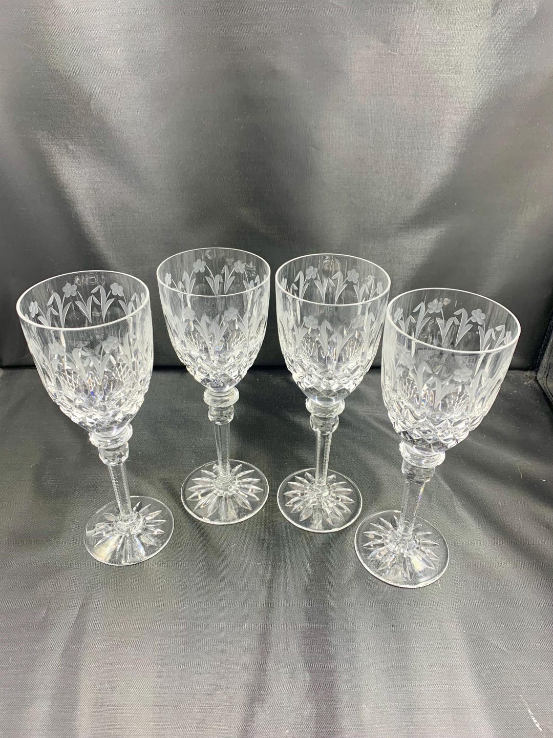 Rogaska Patterns Rogaska Queen Pattern Crystal Wine Glass 7 3/4 Inch Set of Four - Etsy
