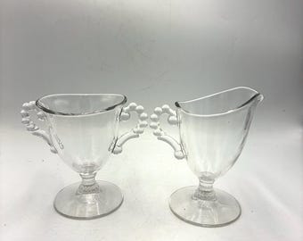 Conjunto de cremeira e açucareiro Imperial Glass Candlewick