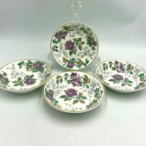 Wedgwood Bone China Avon Lavendel Muster Set Mit Vier Beeren Schalen Obstschalen schwer Zu finden