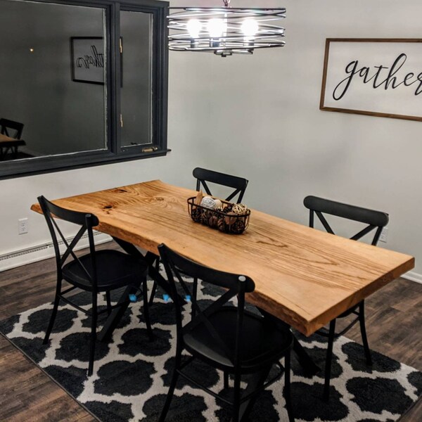 Live Edge Dining Table for 6 - Etsy