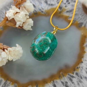 Natural Chrysocolla Pendant