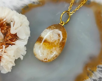 Natural Yellow Opal Pendant