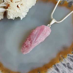 Rough Pink Tourmaline Pendant