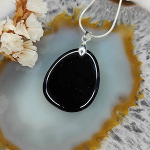 Natural Black Agate Pendant