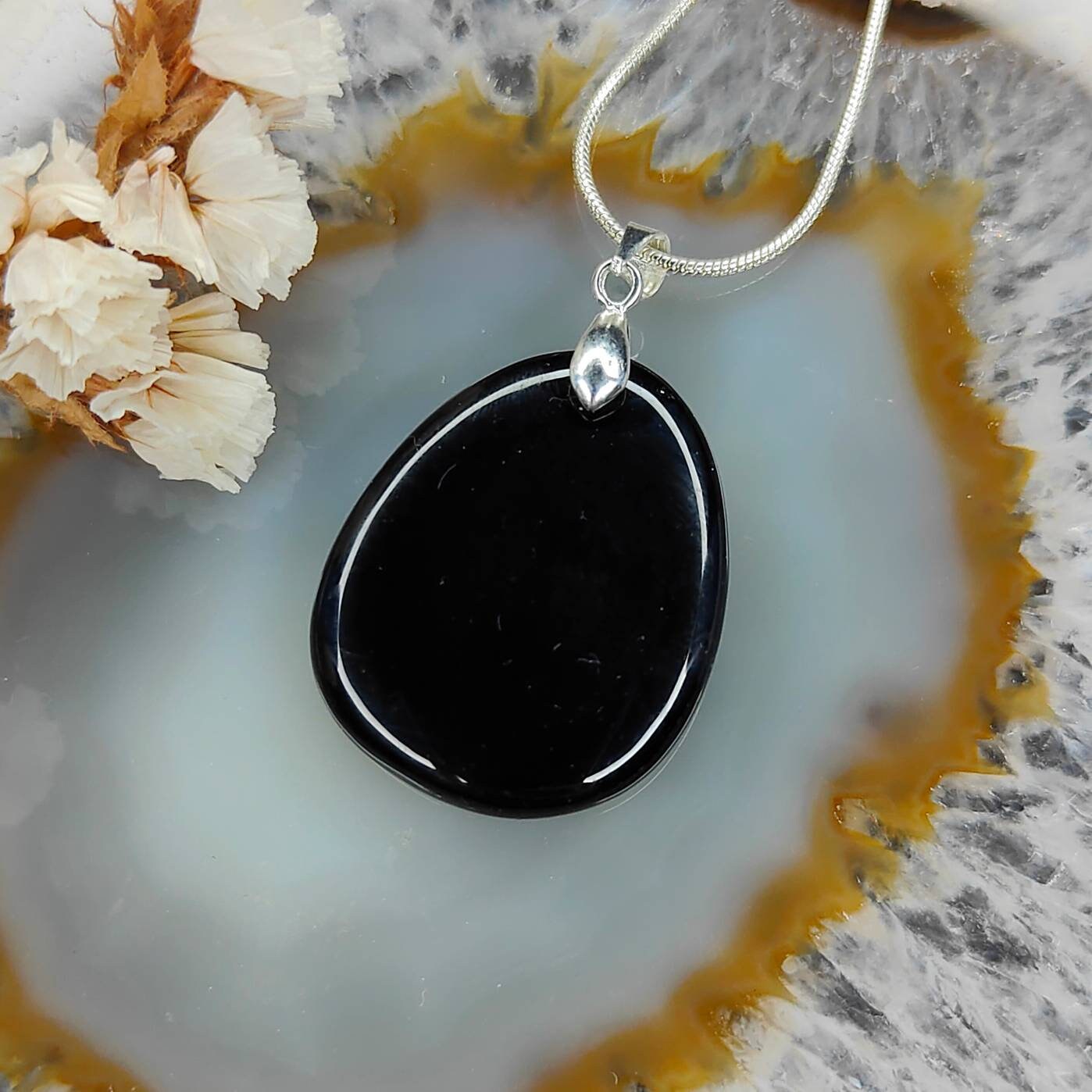 Large black hotsell onyx pendant