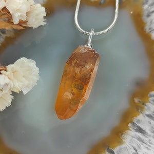 Natural Tangerine / Hematoid Quartz Pendant