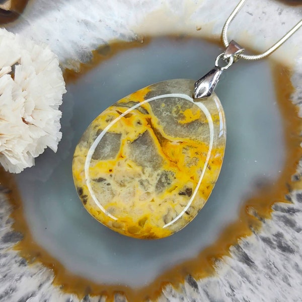 Natural Crazy Lace Agate Pendant