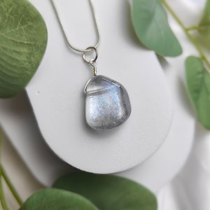 Aqua Aura Quartz Pendant – Handmade Crystal Necklace for Clarity, Communication & Spiritual Protection