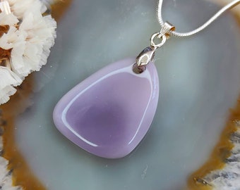 Natural Yttrium/ Lavender Fluorite Pendant