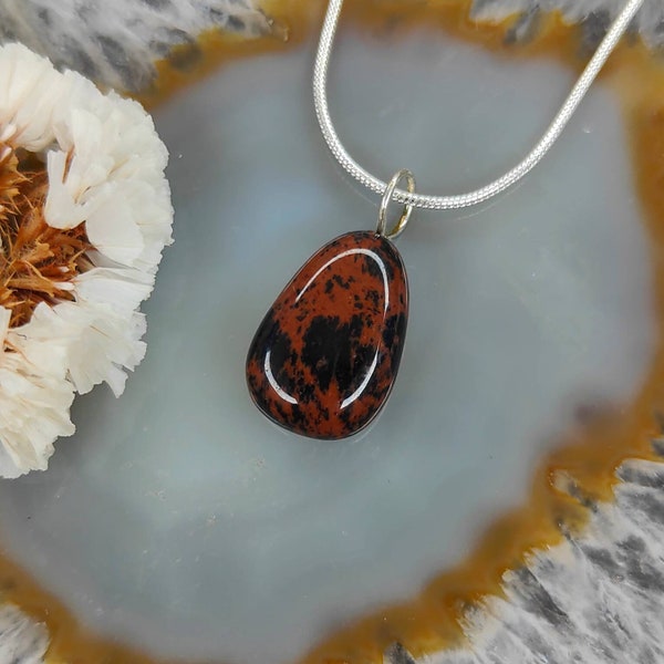 Natural Mahogany Obsidian Pendant