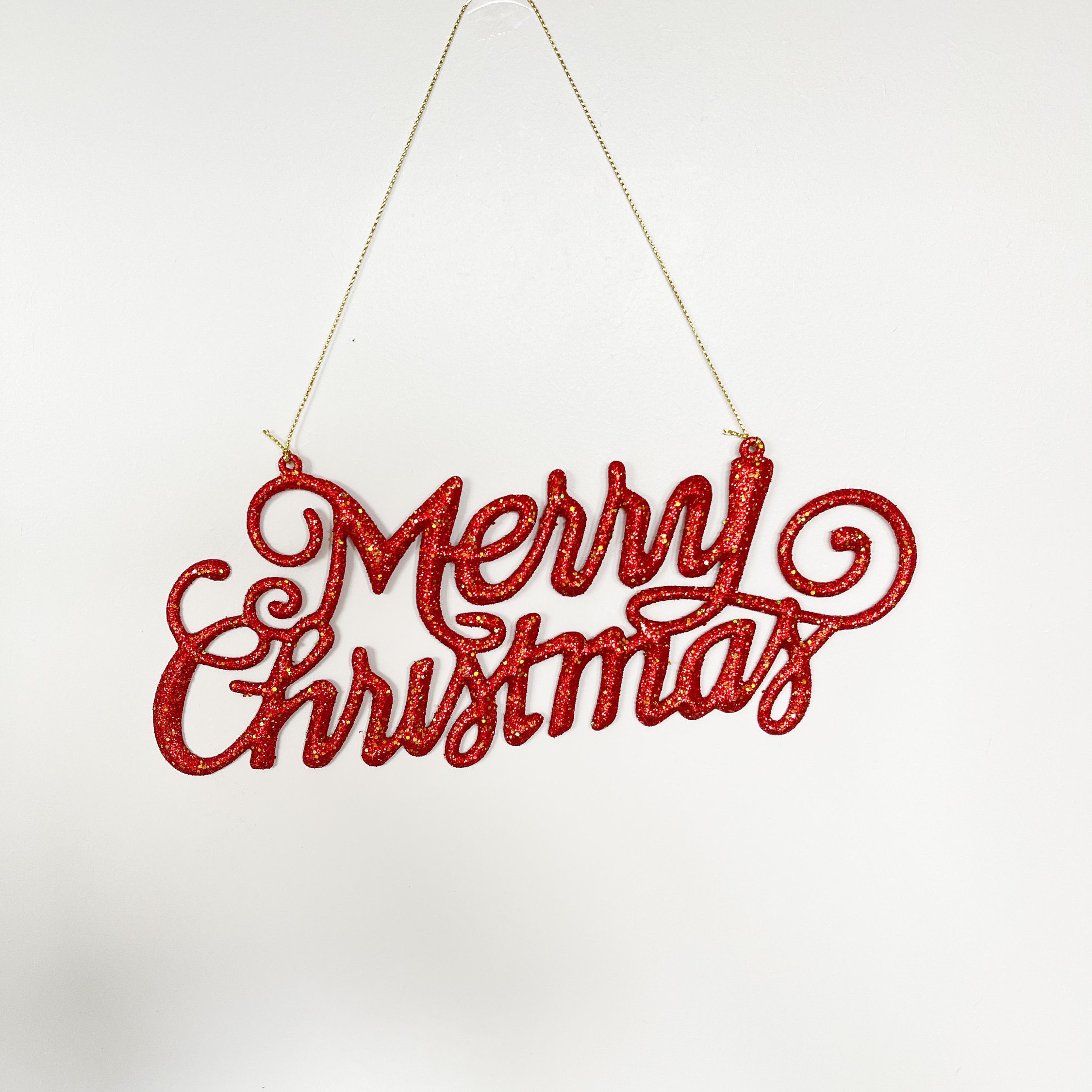 Merry Christmas Script Ornament Christmas Tree Decor Craft | Etsy