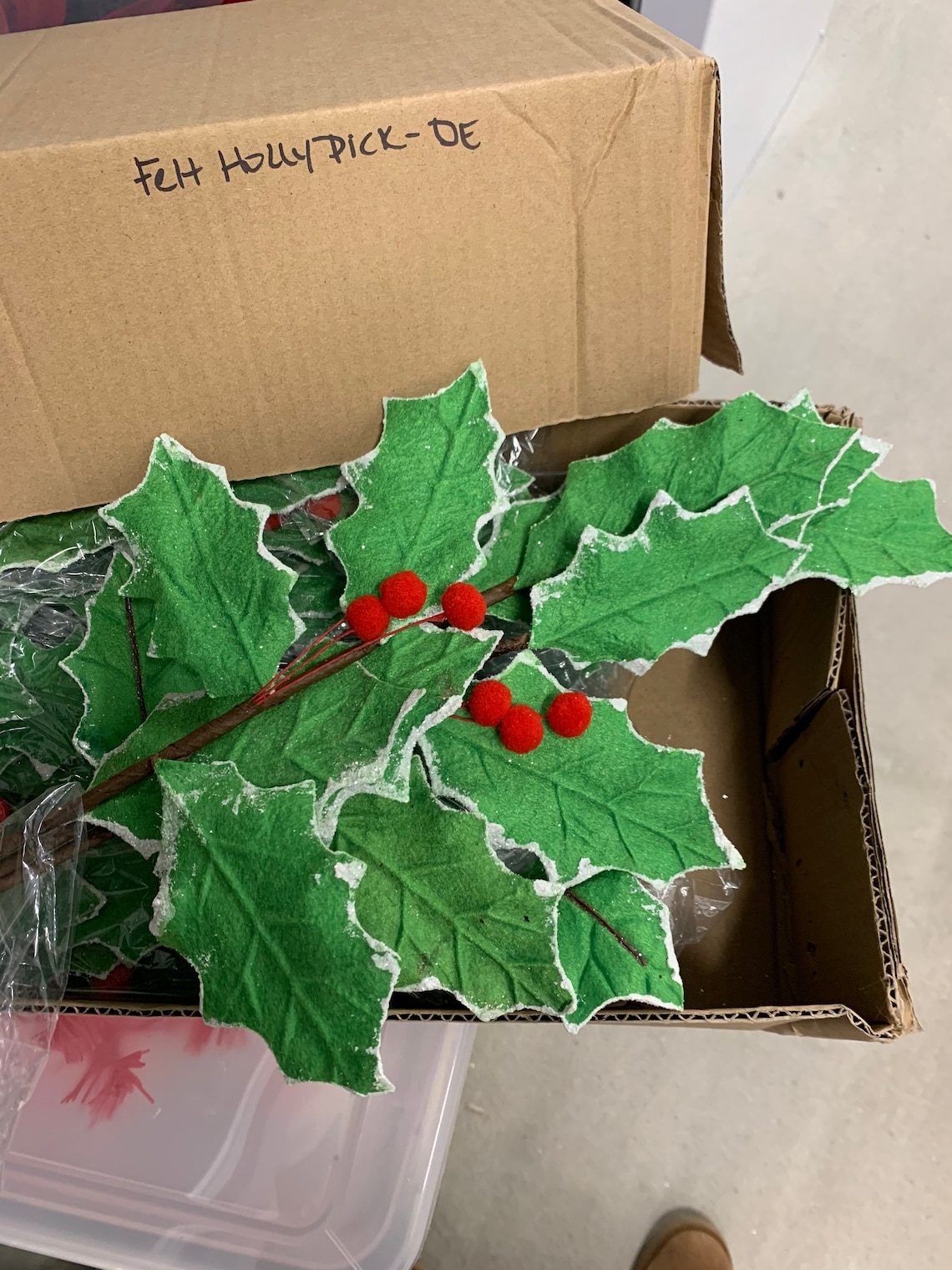 Holly Berry Felt Pick Christmas Pick Wreath Embellishment Etsy