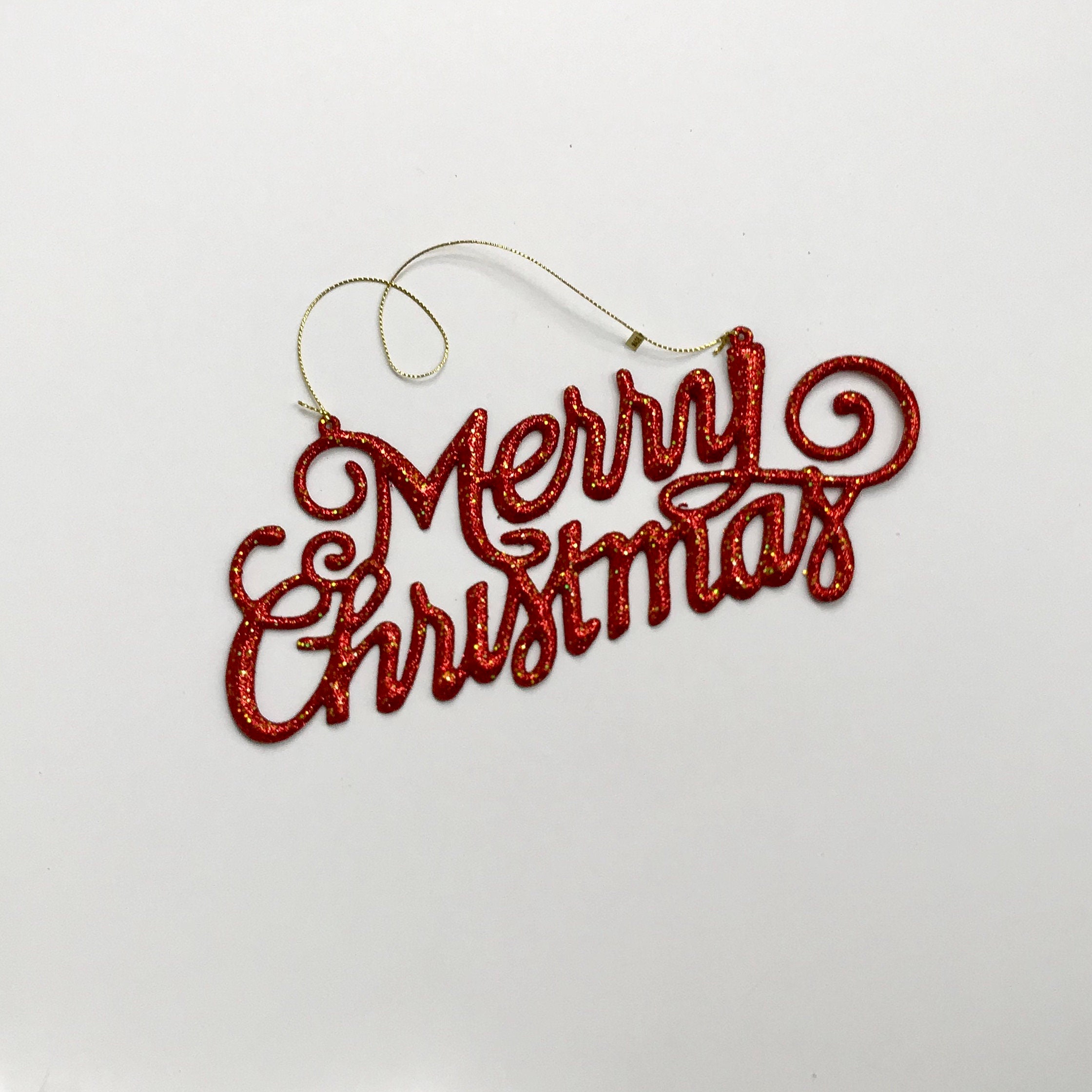 Merry Christmas Script Ornament Christmas Tree Decor Craft | Etsy
