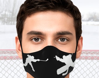 Washable Face Mask For Hockey Fans, Reusable, Hockey Player Mask With Filter Pocket, Adult Face Mask, Kids Face Mask, Nose Wire, Five Layers
