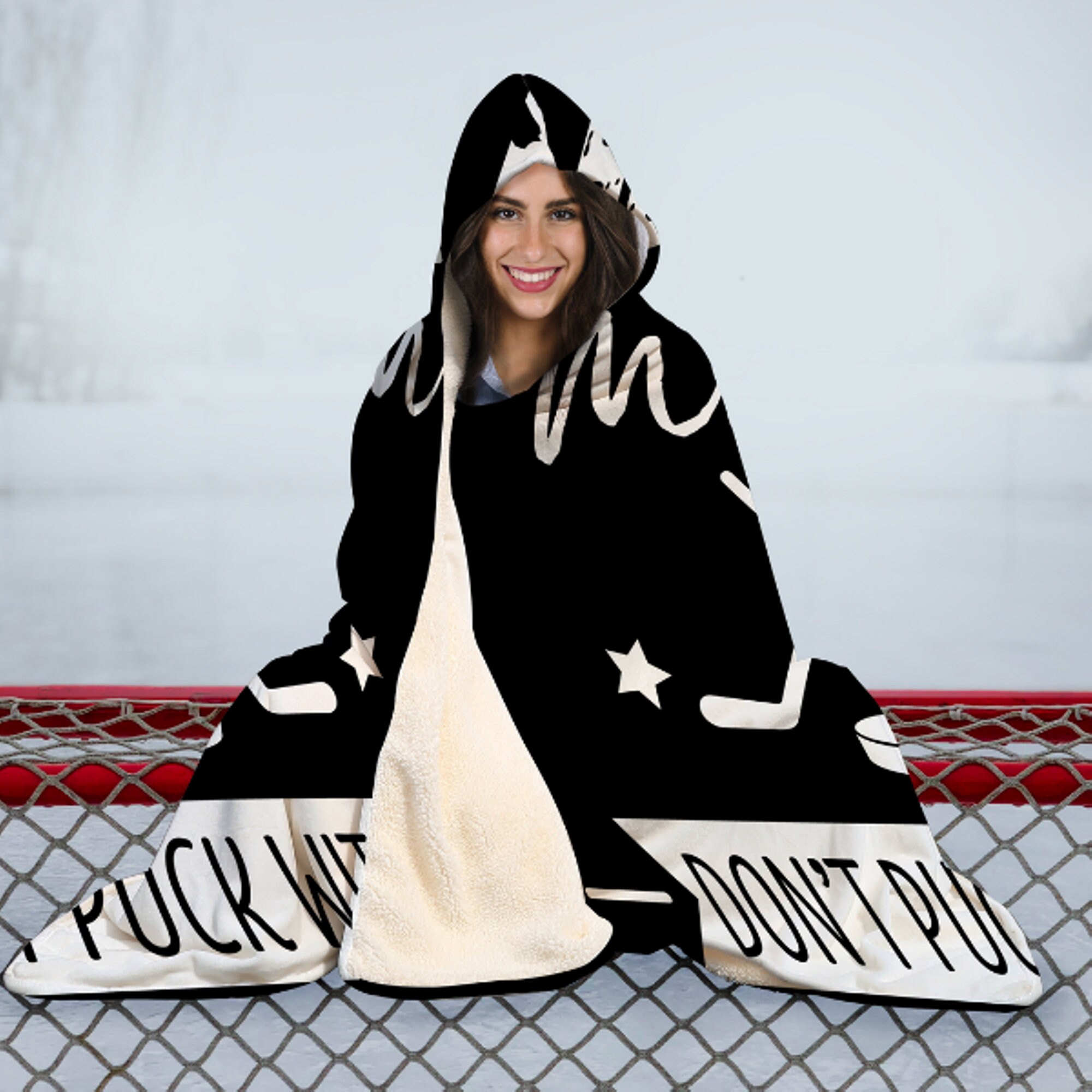 Hockey mom hooded best sale blanket