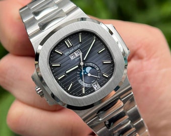 Patek Philippe Nautilus 5712 Grey Dial 41mm,Stainless Steel Patek Philippe, Come With Box - Paper - Tag Watch, Patek Watch, Gift for him