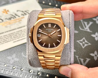 Patek Philippe Nautilus 57111R-001 Gold 41mm,Stainless Steel Patek Philippe, Come With Box - Paper - Tag Watch, Patek Watch, Gift for him