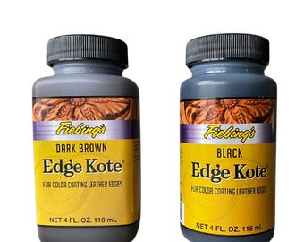 Fiebings Edge Kote 4 oz/118 ml | Edge Kote ブラック、ダークブラウン、ブラウン、ニュートラル | レザー用Edge Kote | Edge Kote 染料仕上げ