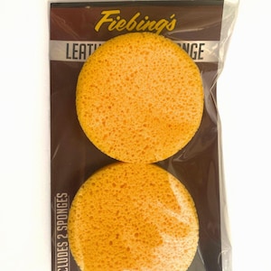 Fiebing&#39;s x2 Leathercraft Sponge | Fiebings Sponge for dye | Fiebing&#39;s Set of 2 Leather Goods Sponges | Dye for Leather | Smooth Leather Dye