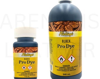 Fiebing's Pro Oil Leather Dye 4 oz/118 ml and 946ml/32oz | Smooth Leather | All Colors | Smooth Leather Dye
