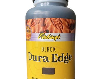 Fiebings Dura Edge Finish 236 ml / 8 oz | Dura Edge noir | Dura Edge pour cuir | Garnissage Dura Edge Finish
