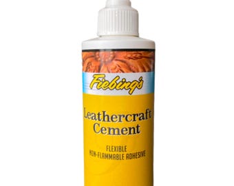 Fiebing's Leathercraft Cement 118ml / 4oz | Leathercraft Cement Water based Leather Adhesive