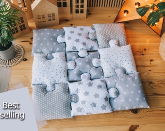 puzzle pillow baby mat