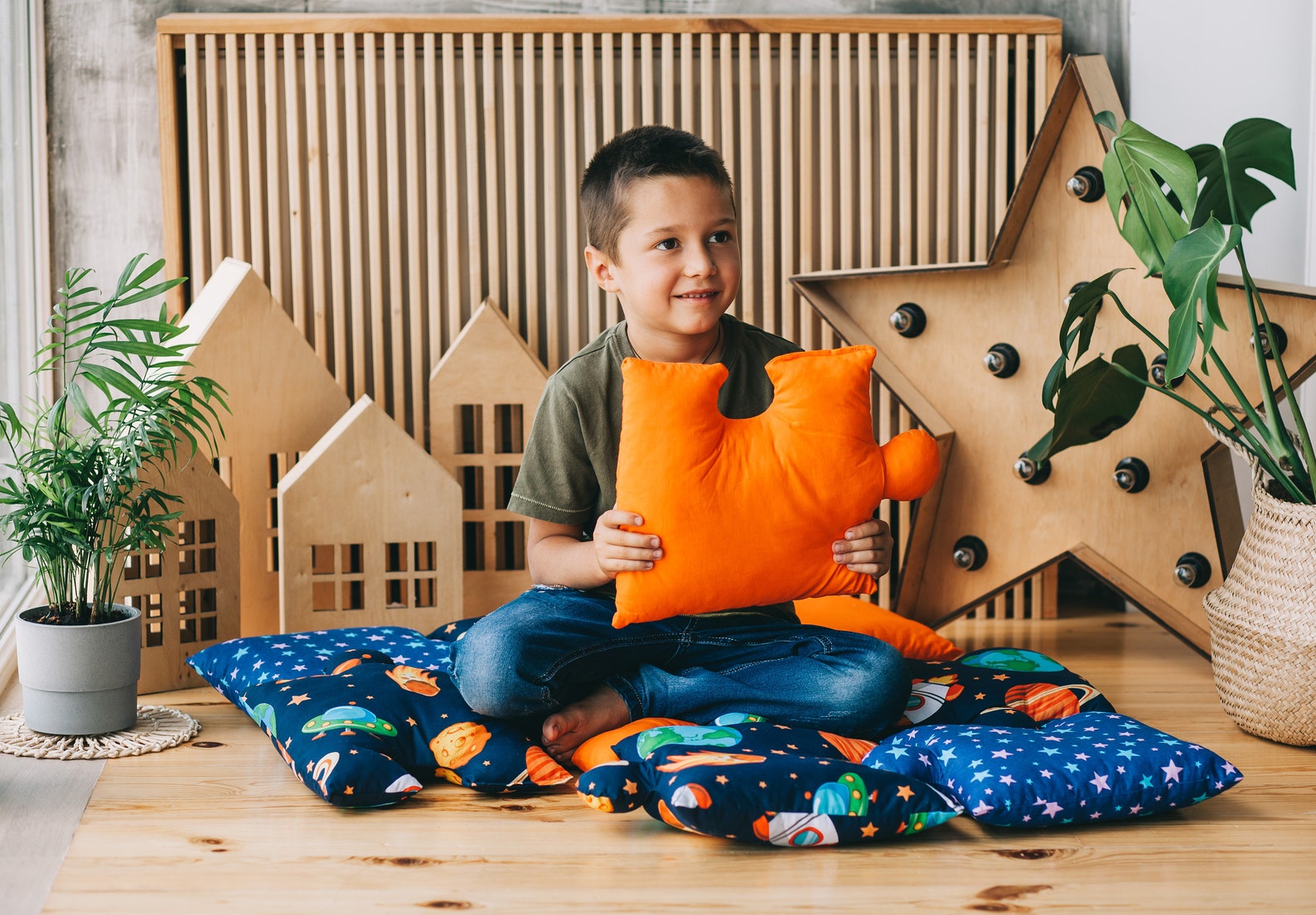 Baby Puzzle Play Mat with Space Theme Etsy