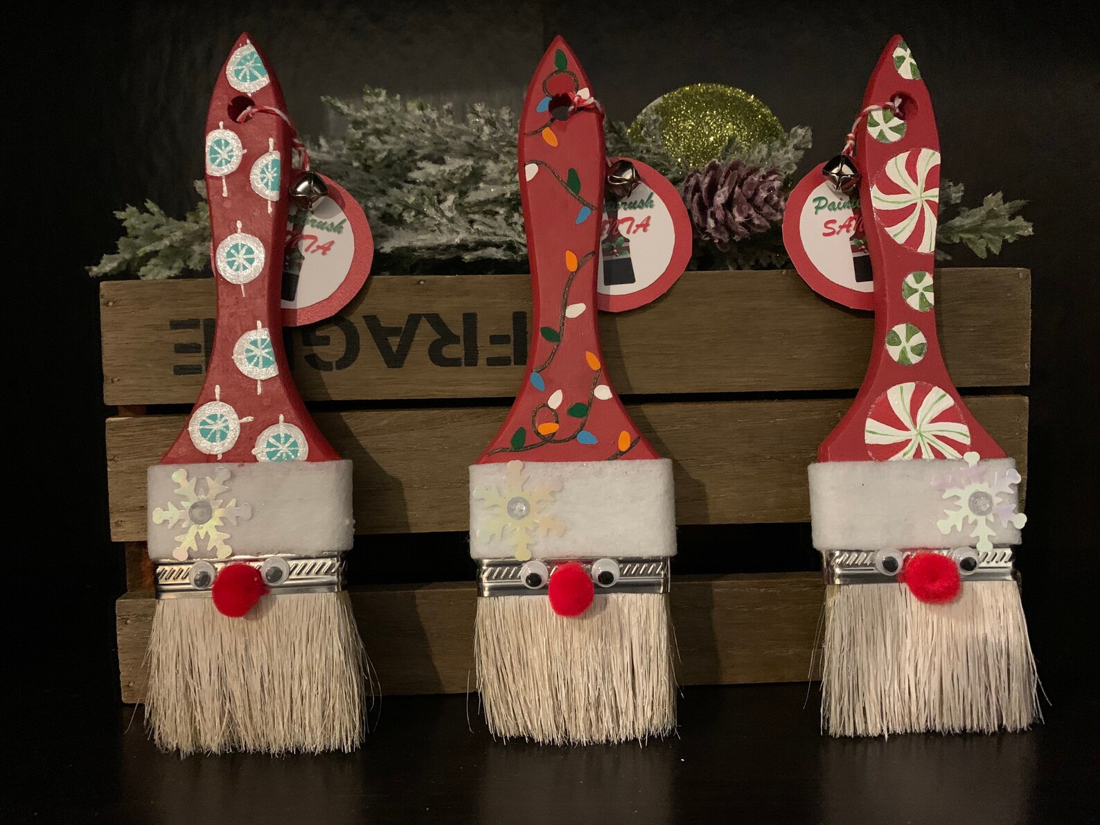 Paint Brush Santa Etsy