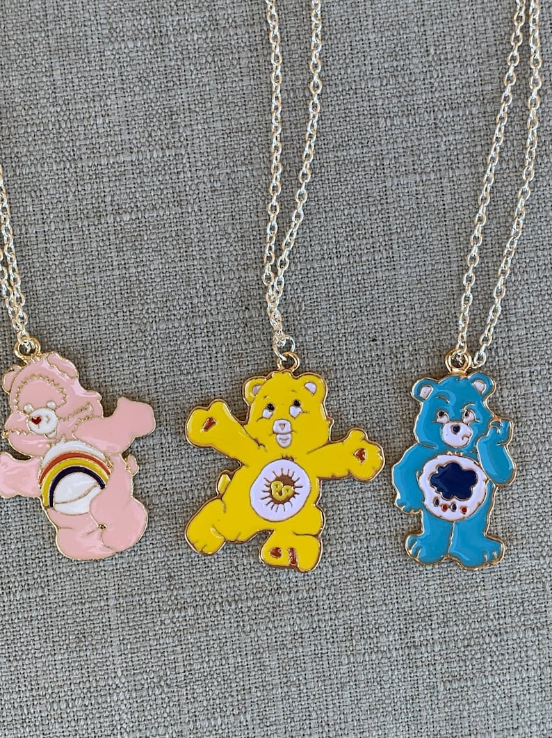 Cute and Adorable Care Bear Charm Chain Necklaces Etsy