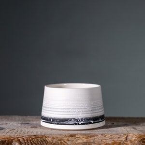 Handmade Stormy Grey Porcelain Tea Light Holder | Contemporary Design | Minimalist | Modern | Ceramic | Candle Holder | Mother's Day Gift