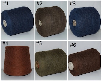 100% Merino Wool Yarn, Extra Fine Italian Cone Yarn, 750m (per 100g)