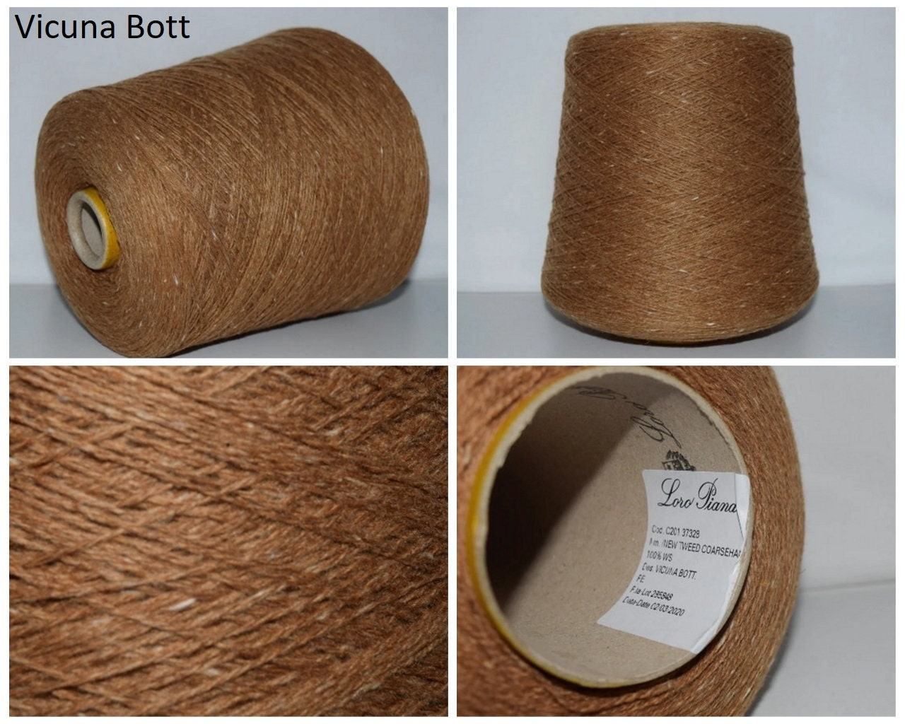 TABARONI cashmere loro piana yarnチャコール44