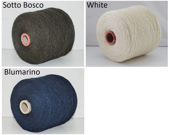 100 grams Merino Wool/Mohair 60/40 %, Italian Fine Yarn, yarn on cone, per 100 grams, Hand Knitting, Machine Knitting, Cone Yarn