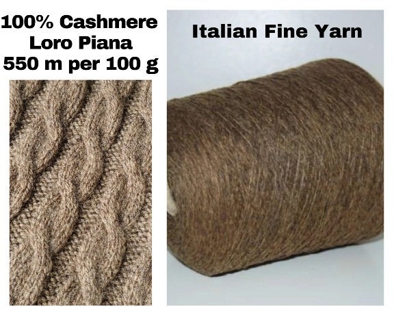 TABARONI cashmere loro piana yarn イタリア製 100 Grams 100% Cashmere, Loro Piana Italian Fine Yarn, Yarn