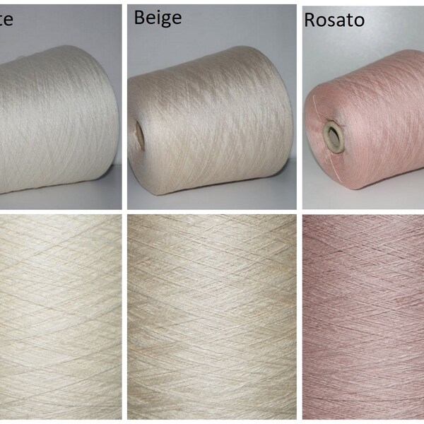 210 grams Cashmere/Silk 70/30 %, Italian Fine Yarn, yarn on cone, Hand, Machine Knitting, Cone Yarn