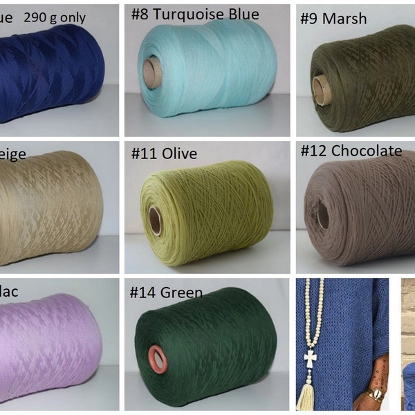 100 grams 100% Cotton, 440 m per 100 grams, Italian Fine Yarn, yarn on cone, per 100 grams, Hand Knitting, Machine Knitting, Cone Yarn