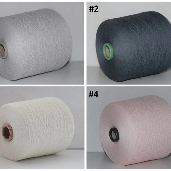 100 grams 100% Cotton, 1600 m per 100 grams, Italian Fine Yarn, yarn on cone, per 100 grams, Hand Knitting, Machine Knitting, Cone Yarn