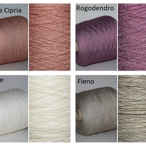 100 grams Silk/Viscose 65/35%, 500 m per 100 grams, Italian Fine Yarn, yarn on cone, per 100 grams, Hand, Machine Knitting, Cone Yarn