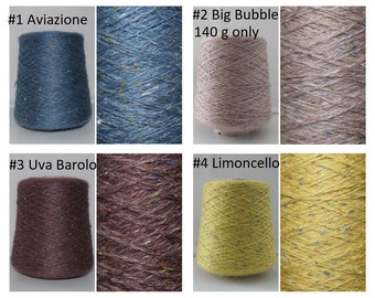 100 grams Cashmere/Silk/Merinos/Kid Mohair 12/40/10/28 %, Italian Fine Yarn, yarn on cone, per 100 grams, Hand, Machine Knitting, Cone Yarn