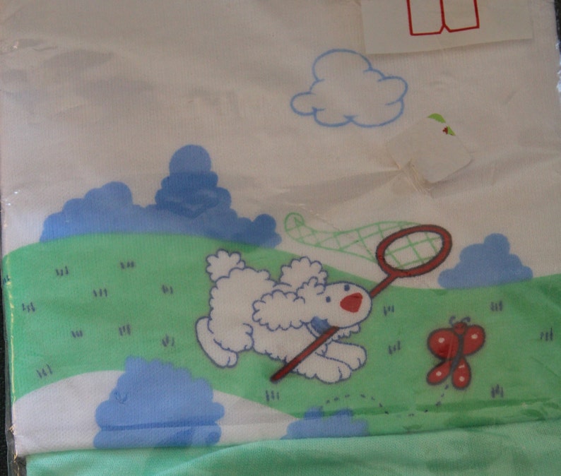 Size 9-12 months New old stock vintage 1970/'s child/'s short set with dog graphic