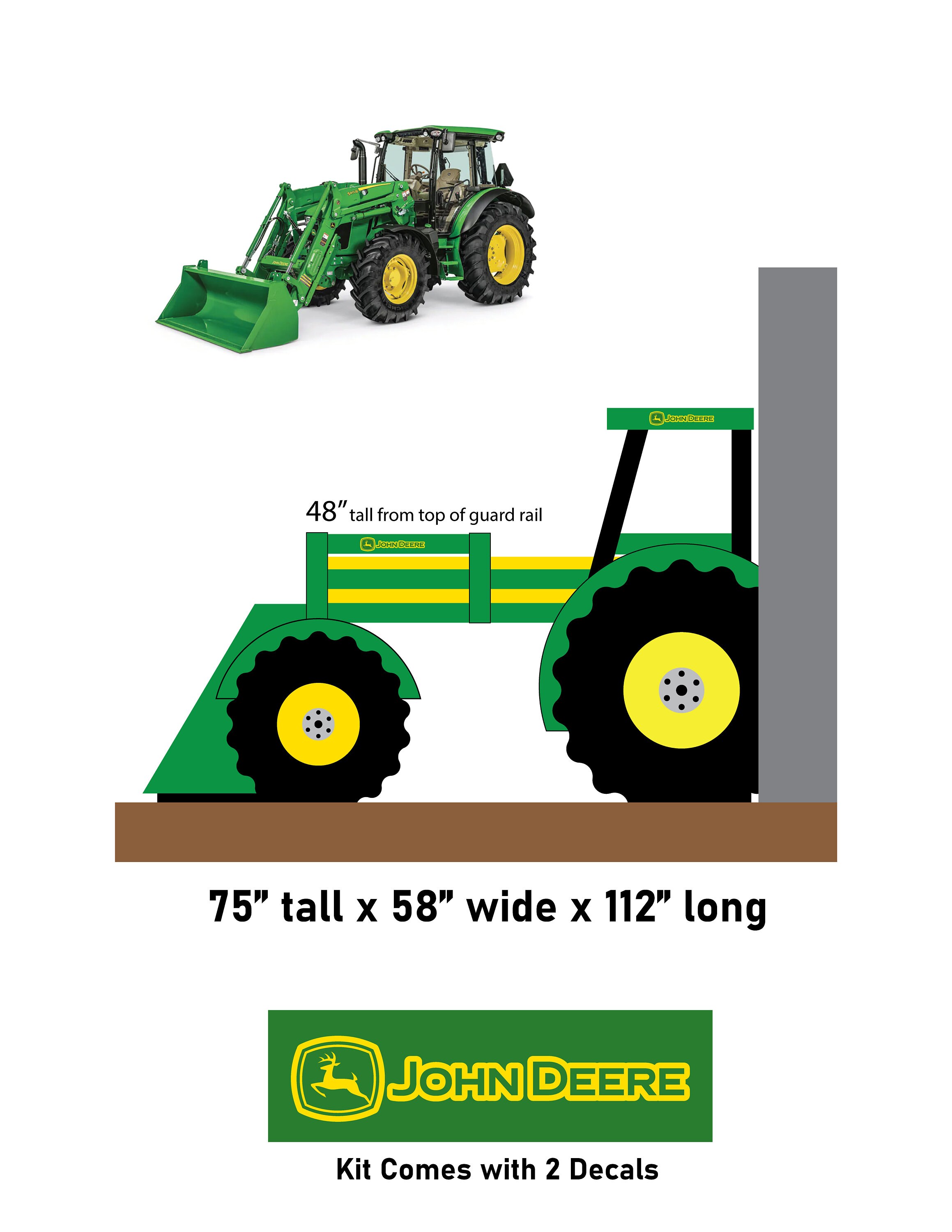 Tractor Bed Loft Twin Mattress PDF DIY KIT Etsy