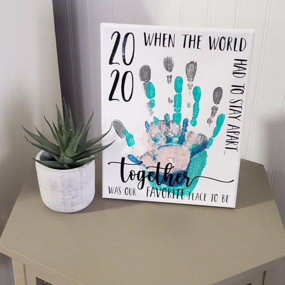 2020-2021 DIY Painted Family Handprint Kit When the World Had to