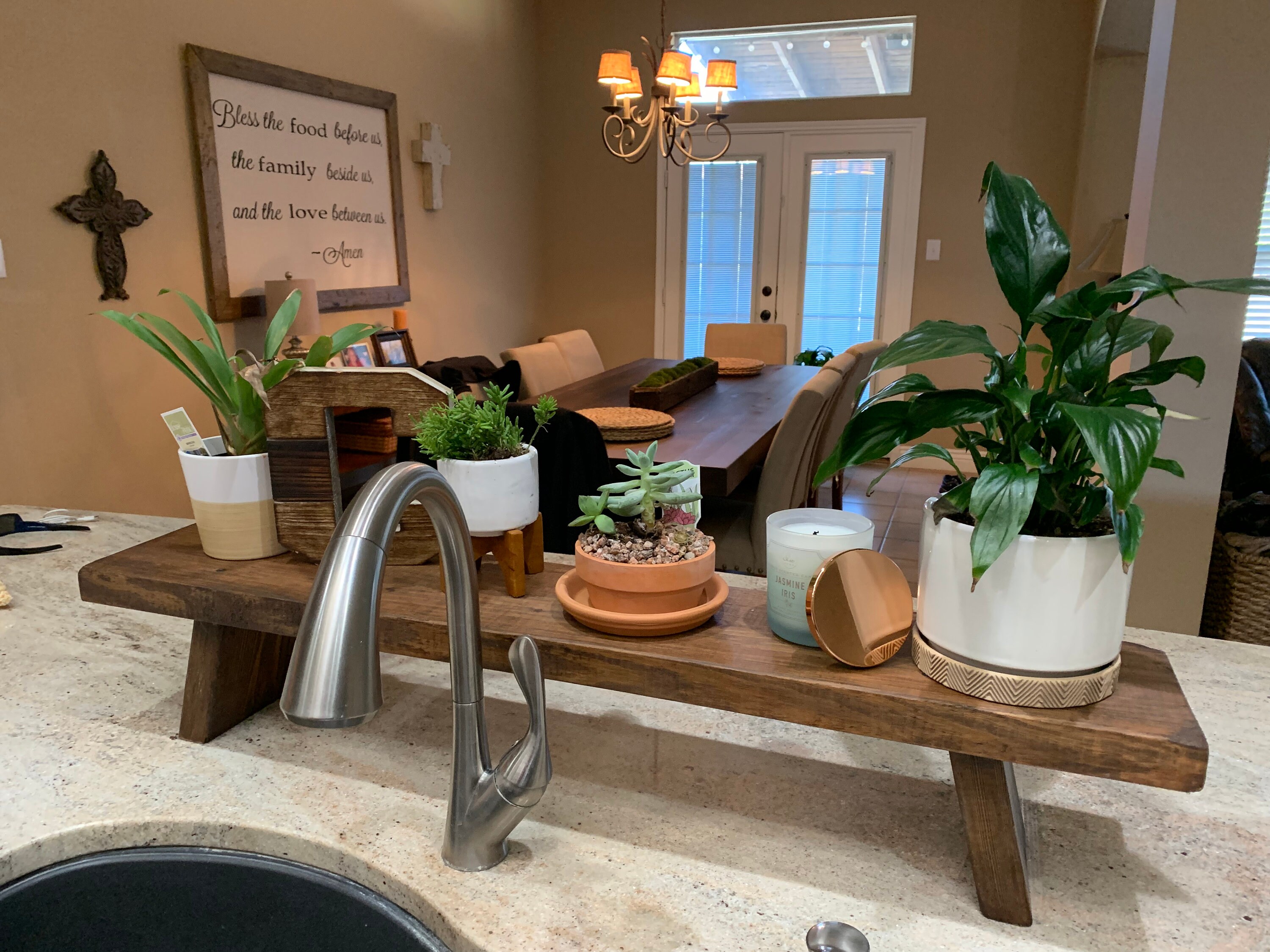 Wood Plant Shelf / Plant Stand / Over The Sink Shelf / Window Etsy