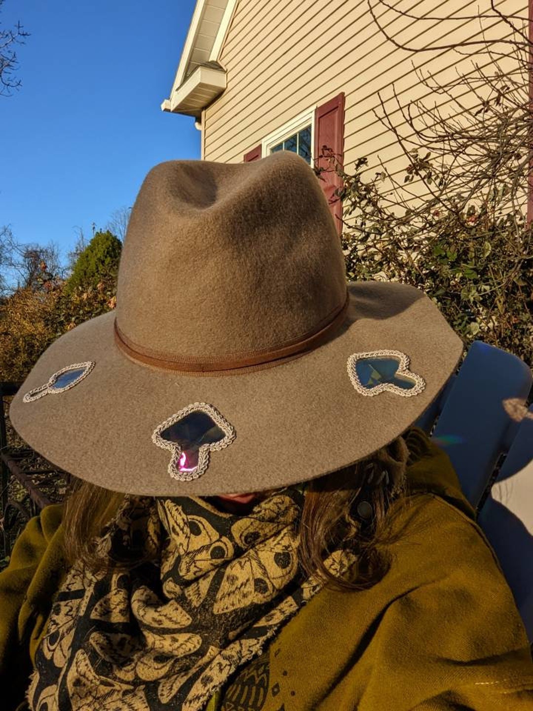 Tan Mushroom Magic Suncatcher Prism Hat Medium Etsy