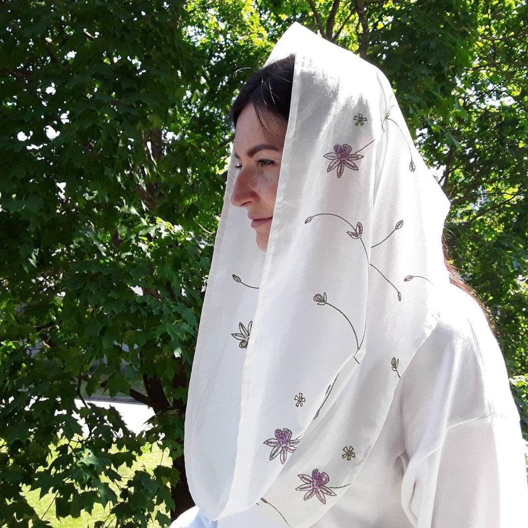 Velo da cappella infinito per la messa/ mantiglia per matrimonio