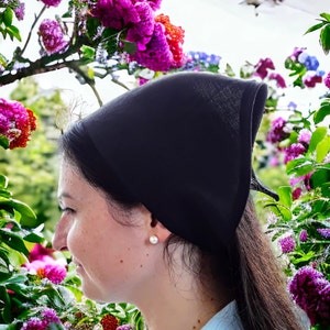 Linen Hutterite Head Covering: Triangle Headscarf With Ties - Etsy